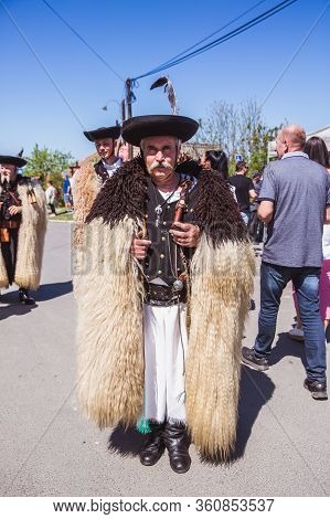 Holloko, Hungary - April 12, 2019: Easter Festival In The Folklore Village Of Holloko In Hungary.