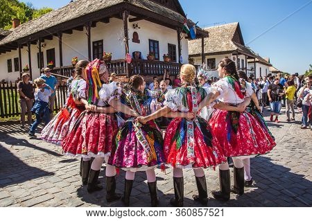Holloko, Hungary - April 12, 2019: Easter Festival In The Folklore Village Of Holloko Traditional Gi
