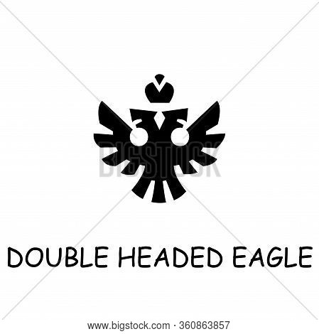Double Headed Eagle Flat Vector Icon. Hand Drawn Style Design Illustrations.