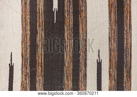 Fabric Texture. Background From Multi-colored Fabric. Thread Of All Colors. Template For Design. A B