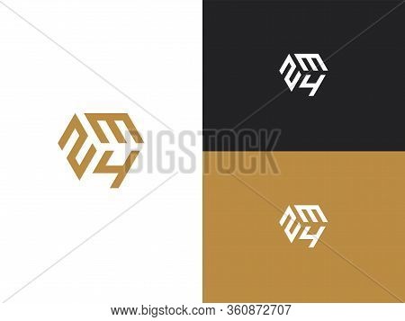 Combination Number, Stylish Vector Emblem For Design