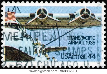 Saint Petersburg, Russia - April 01, 2020: Postage Stamp Printed In United States With The Image Of 