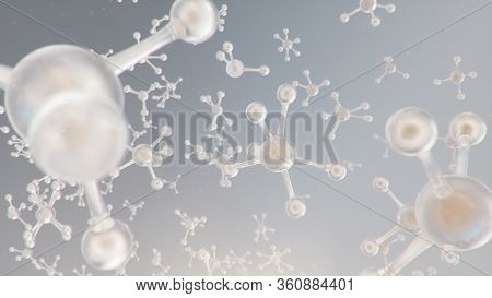 Molecular Structure. Molecular Chemistry, Background With Molecular Element Of The Atom. Medical Bac