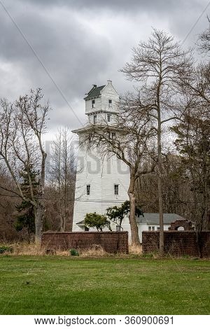 The Historic Stucile Farm Water Tower In Joe Palaia Park In Ocean New Jersey.