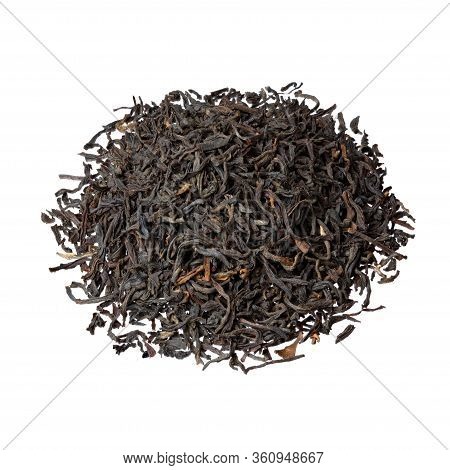 Mix Of Chinese Black Tea Keemun And Black Alpine Ceylon Tea Close-up, Isolated On White.