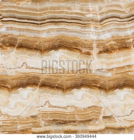 Brown Onyx Stone Texture With Abstract Lines. Seamless Square Background, Tile Ready.