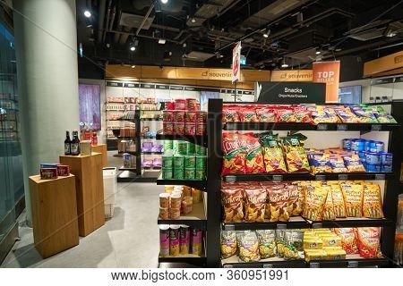 MUNICH, GERMANY - CIRCA JANUARY, 2020: inside MyCorner store in Munich Airport.