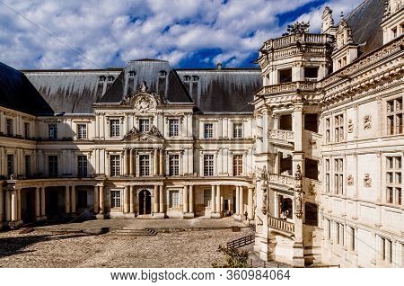 The Royal Palace Of Castle Of Blois (chateau De Blois). Included In The Top Ten Castles Of The Loire