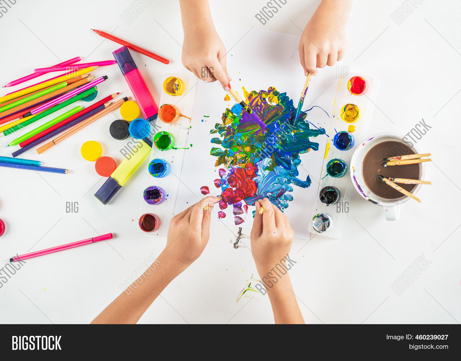 Hands Paint Brush. Kid Image & Photo (Free Trial) Bigstock