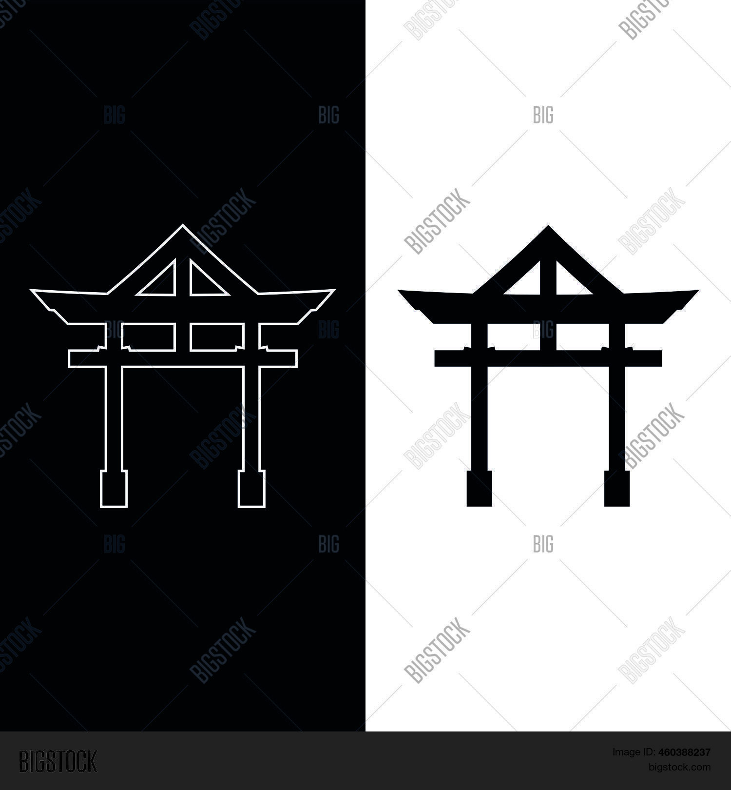 Torii Gate Sign. Vector & Photo (Free Trial) Bigstock