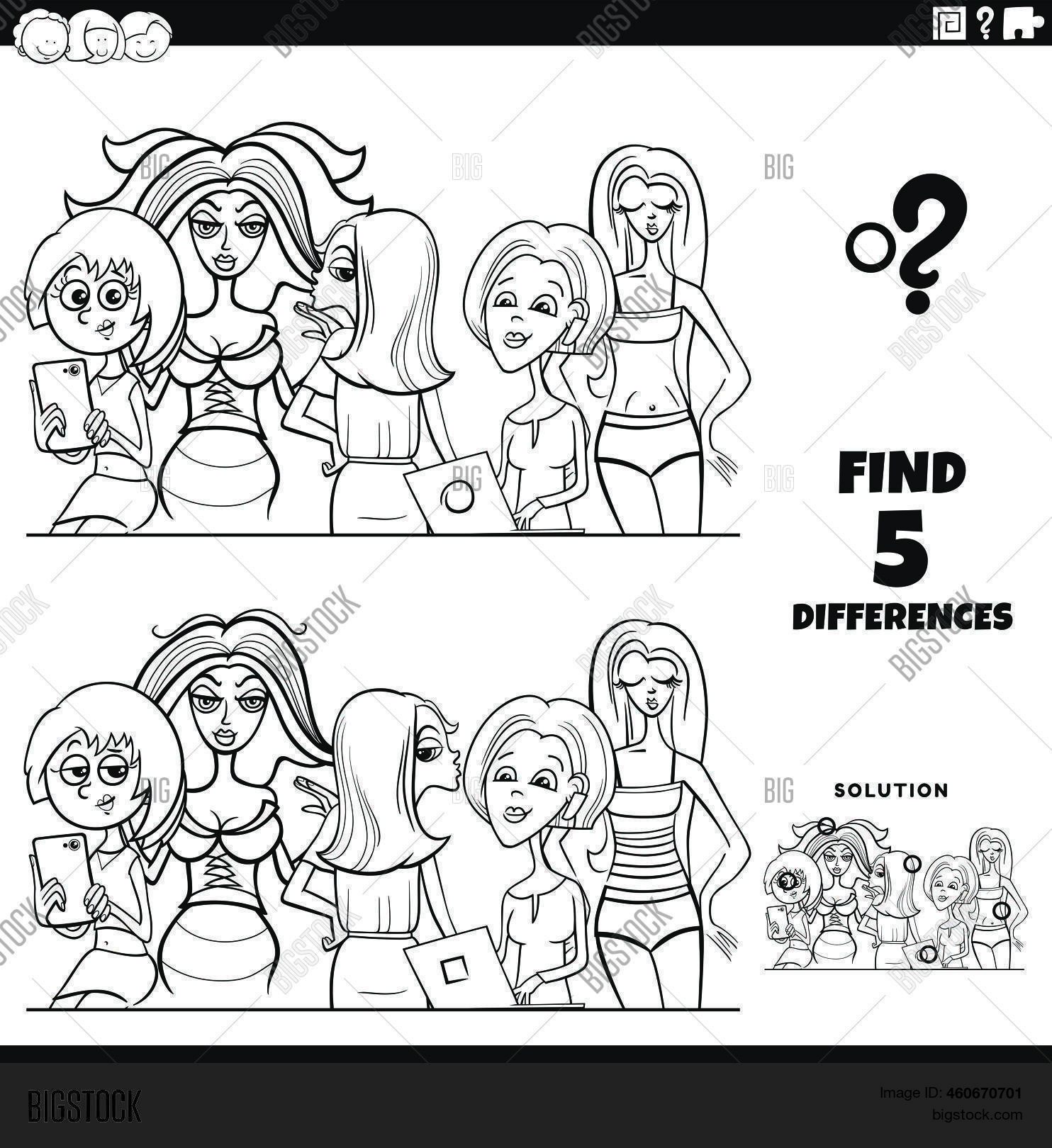Black White Cartoon Vector & Photo (Free Trial) | Bigstock