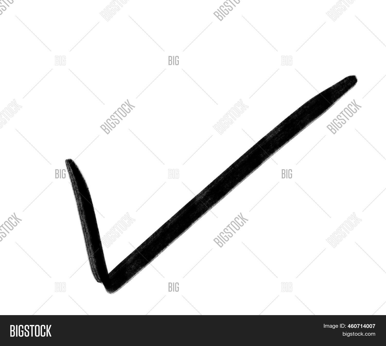 Ink Check Line Black Ink Line Correct Image & Photo (Free Trial) | Bigstock
