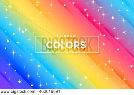 Colorful Rainbow Colors Background With Sparkles Vector Design Illustration