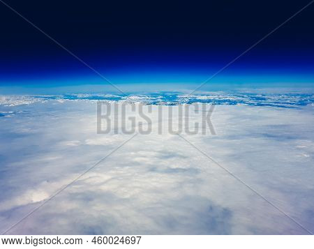 Flying Over A Cloud Sky, A View From Low Earth Orbit