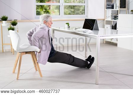 Chair Office Dip Exercise Triceps Dips At Desk