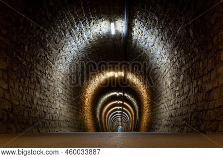 Mysterious Ancient Gallery In Strunjan, Slovenia. High Quality Photo