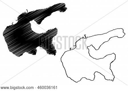 Flotta Island (united Kingdom Of Great Britain And Northern Ireland, Scotland, Orkney) Map Vector Il