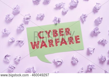Conceptual Caption Cyber Warfare. Conceptual Photo Virtual War Hackers System Attacks Digital Thief 