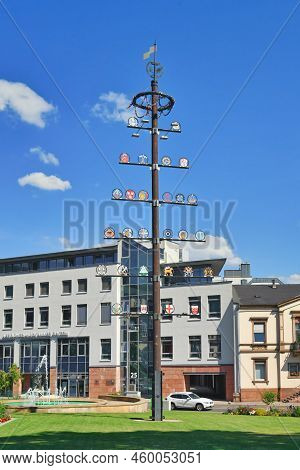 Neustadt An Der Weinstrasse, Germany - August 2022: Traditional Guild Pole