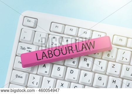 Text Caption Presenting Labour Law. Conceptual Photo Rules Implemented By The State Between Employer