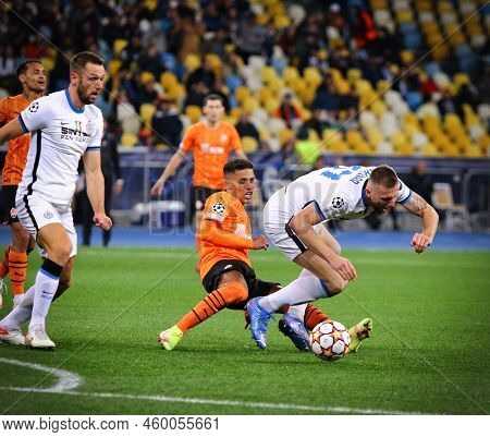Kyiv, Ukraine - September 28, 2021: Uefa Champions League Game Shakhtar Donetsk V Internazionale. Pe