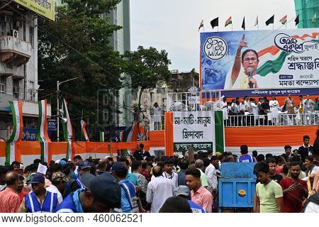 Kolkata, West Bengal, India - 21st July 2022 : All India Trinamool Congress Party, Aitc Or Tmc, At E