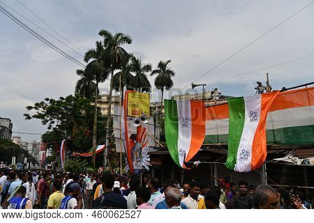 Kolkata,west Bengal,india - 21st July 2022 : All India Trinamool Congress Party, Aitc Or Tmc, At Eku