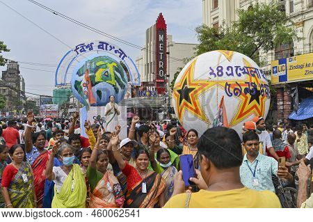 Kolkata, West Bengal, India - 21st July 2022 : All India Trinamool Congress Party, Aitc Or Tmc, At E