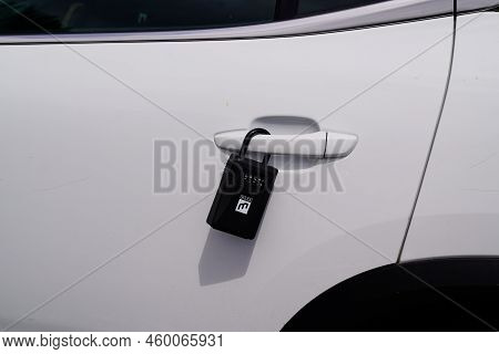 Bordeaux , Aquitaine  France - 08 15 2022 : Mdns Madness Surf Key Lock Box And E-key Pocket Pouch Pa