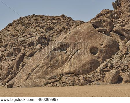Granite Rock Formation In The Kaokoveld At The Skeleton Coast In Namibia