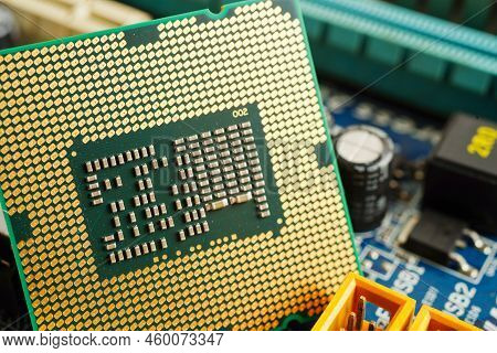 Central Processing Unit, Cpu Chip Processor Of Computer Mainboard, Electronic Technology.