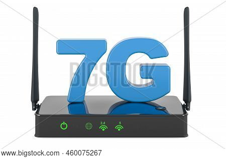 7g Internet Concept. 3d Rendering Isolated On White Background