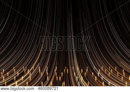 Abstract Digital Population Hologram On Dark Background. Cyber Data And Density Concept. 3d Renderin