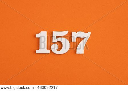 Number 157 - On Orange Foam Rubber Background