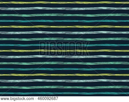 Florescent Chalk Striped Against Black Seamless Vector Pattern. An Abstract, Stripe Pattern That Rep