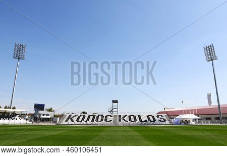 Kovalivka, Ukraine - September 2, 2020: Panoramic View Of Kolos Stadium In Kovalivka Village, Kyiv O