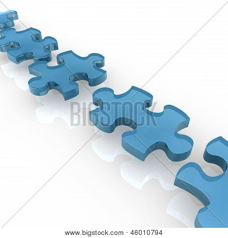 Glas-Puzzle-Teile