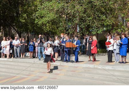 School Leavers Celebrate The 'day Of Farewell Bell' Dedicated To Graduation From School. School Grad