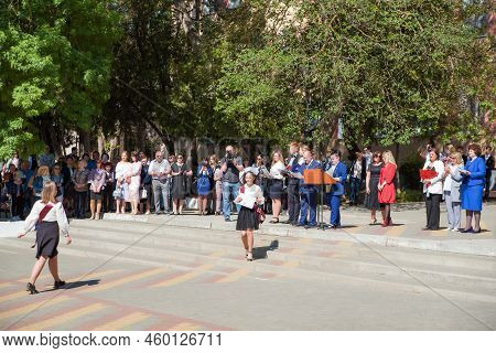 School Leavers Celebrate The 'day Of Farewell Bell' Dedicated To Graduation From School. School Grad