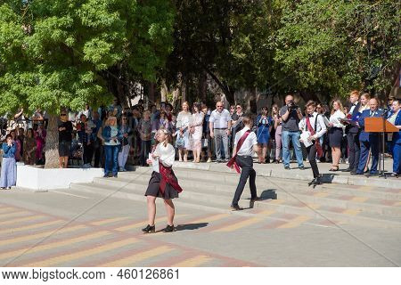 School Leavers Celebrate The 'day Of Farewell Bell' Dedicated To Graduation From School. School Grad