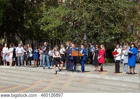 School Leavers Celebrate The 'day Of Farewell Bell' Dedicated To Graduation From School. School Grad