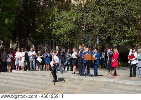 School Leavers Celebrate The 'day Of Farewell Bell' Dedicated To Graduation From School. School Grad