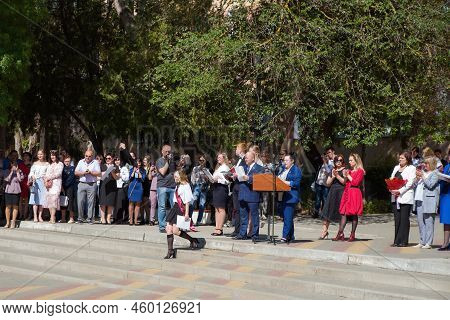 School Leavers Celebrate The 'day Of Farewell Bell' Dedicated To Graduation From School. School Grad