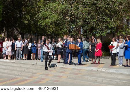 School Leavers Celebrate The 'day Of Farewell Bell' Dedicated To Graduation From School. School Grad