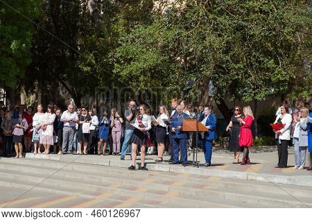 School Leavers Celebrate The 'day Of Farewell Bell' Dedicated To Graduation From School. School Grad