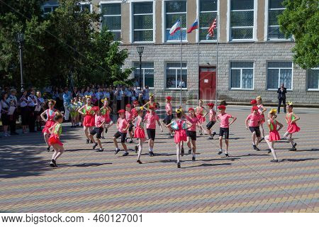 School Leavers Celebrate The 'day Of Farewell Bell' Dedicated To Graduation From School. School Grad