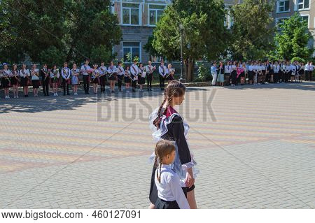 School Leavers Celebrate The 'day Of Farewell Bell' Dedicated To Graduation From School. School Grad