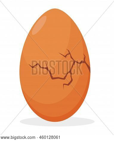 Chicken Hatching From The Egg. Cartoon Baby Chick Born Process. Small Baby Bird Emergence From Egg, 