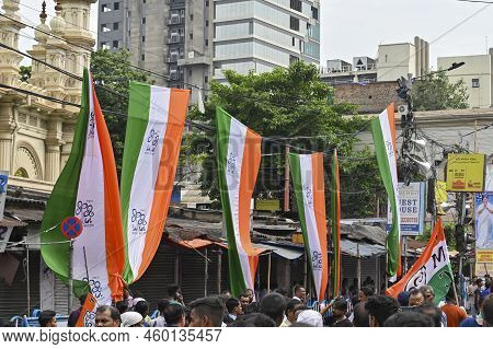 Kolkata,west Bengal,india - 21st July 2022 : All India Trinamool Congress Party, Aitc Or Tmc, At Eku