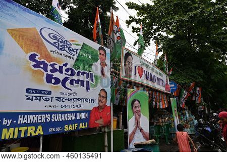 Kolkata, West Bengal, India - 21st July 2022 : All India Trinamool Congress Party, Aitc Or Tmc, At E